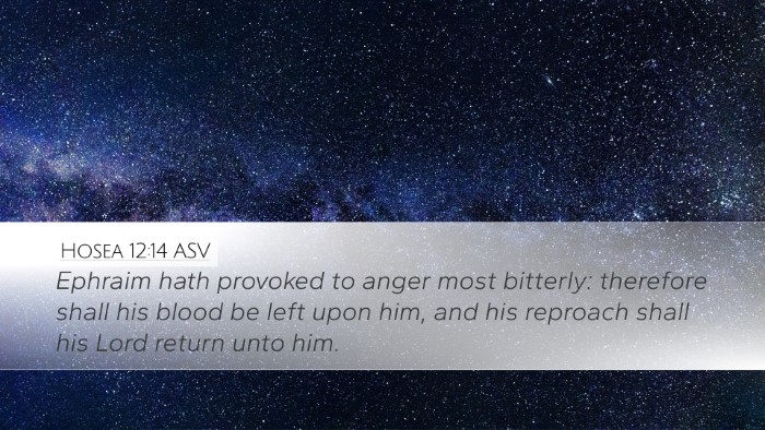 Hosea 12:14 ASV Bible Verse Image