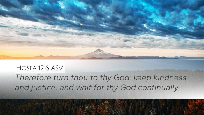 Hosea 12:6 ASV Bible Verse Image