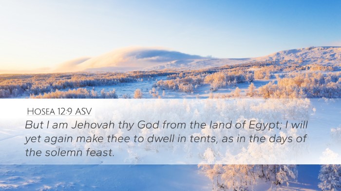 Hosea 12:9 ASV Bible Verse Image