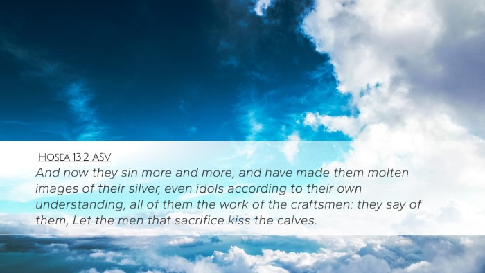 Hosea 13:2 ASV Bible Verse Image
