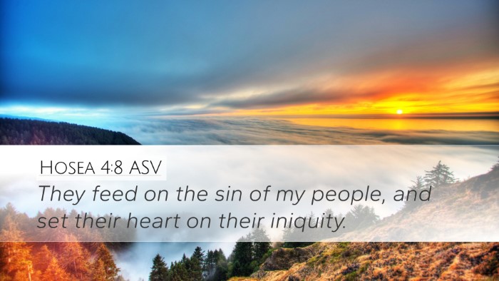 Hosea 4:8 ASV Bible Verse Image