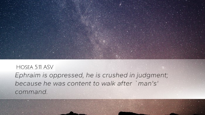 Hosea 5:11 ASV Bible Verse Image