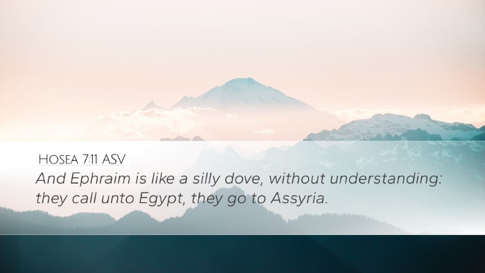 Hosea 7:11 ASV Bible Verse Image