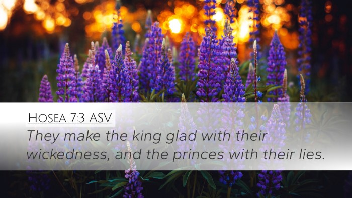 Hosea 7:3 ASV Bible Verse Image