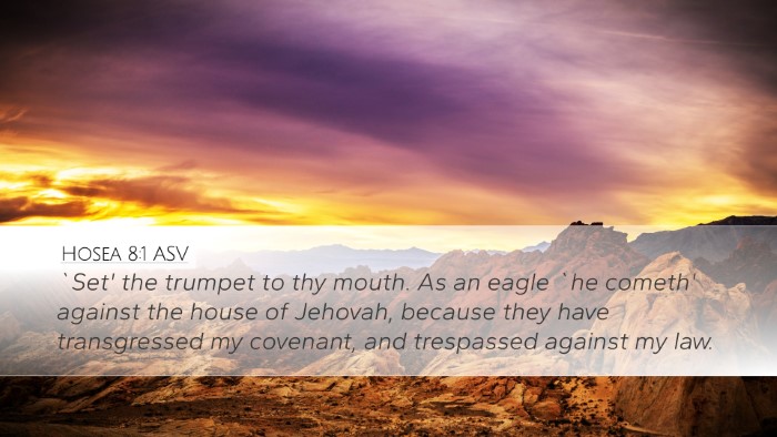 Hosea 8:1 ASV Bible Verse Image