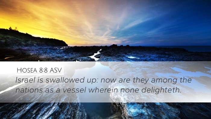 Hosea 8:8 ASV Bible Verse Image