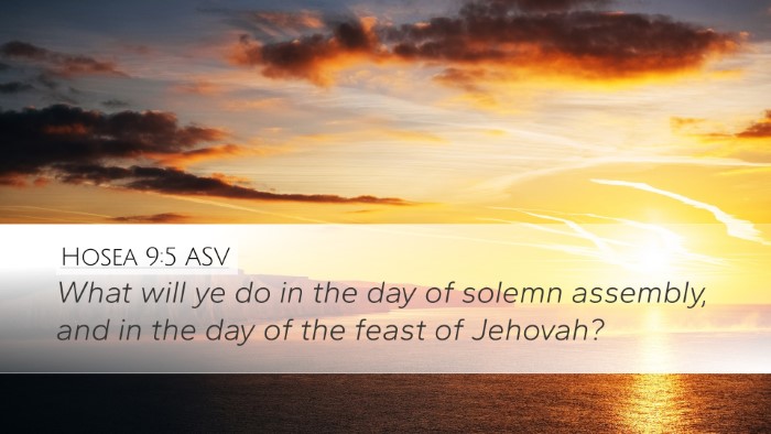 Hosea 9:5 ASV Bible Verse Image