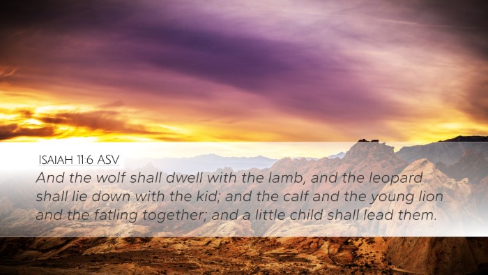 Isaiah 11:6 ASV Bible Verse Image