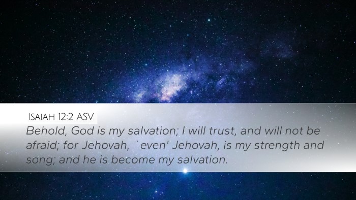 Isaiah 12:2 ASV Bible Verse Image