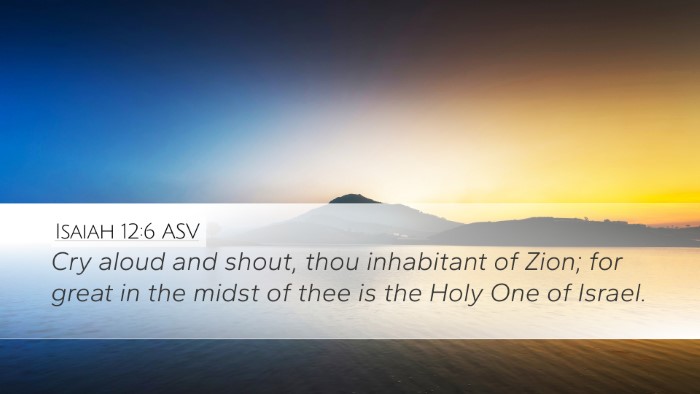 Isaiah 12:6 ASV Bible Verse Image