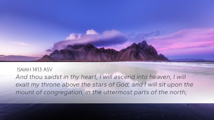 Isaiah 14:13 ASV Bible Verse Image