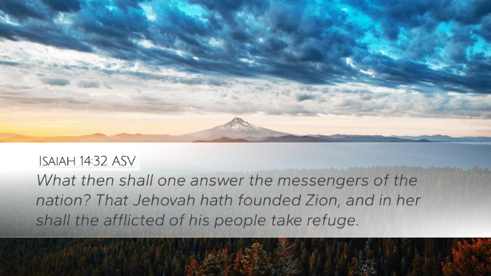 Isaiah 14:32 ASV Bible Verse Image