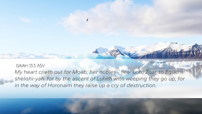 Isaiah 15:5 ASV Bible Verse Image