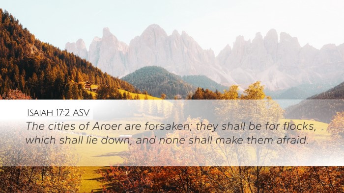 Isaiah 17:2 ASV Bible Verse Image