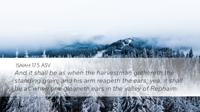 Isaiah 17:5 ASV Bible Verse Image