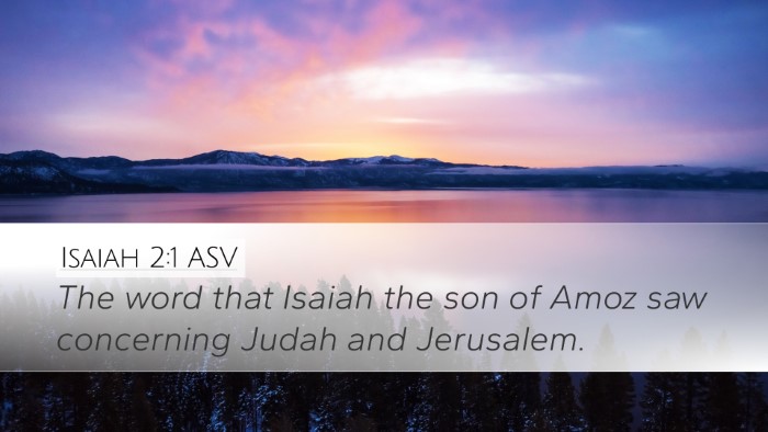 Isaiah 2:1 ASV Bible Verse Image
