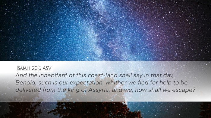 Isaiah 20:6 ASV Bible Verse Image