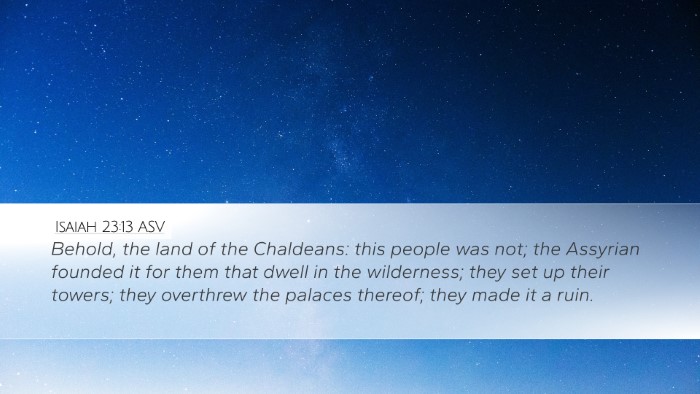 Isaiah 23:13 ASV Bible Verse Image