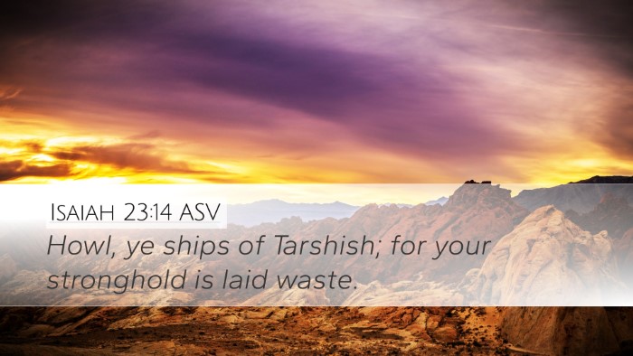 Isaiah 23:14 ASV Bible Verse Image