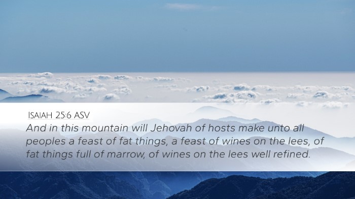 Isaiah 25:6 ASV Bible Verse Image