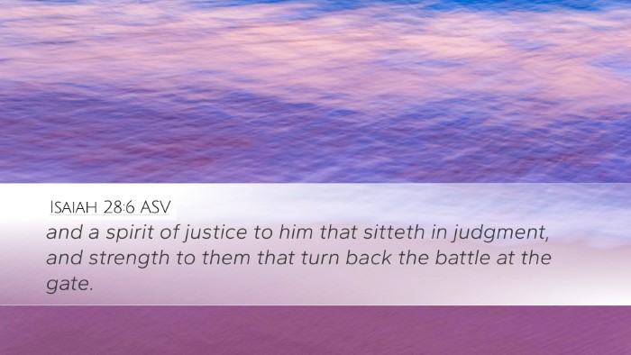 Isaiah 28:6 ASV Bible Verse Image