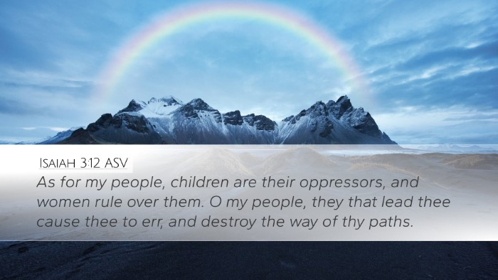 Isaiah 3:12 ASV Bible Verse Image