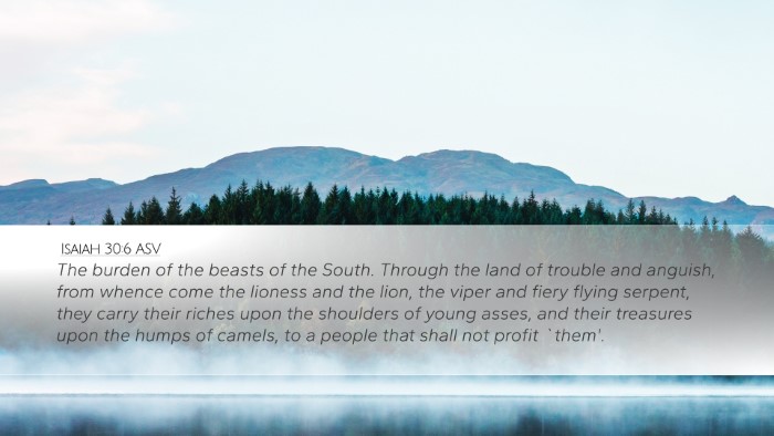 Isaiah 30:6 ASV Bible Verse Image