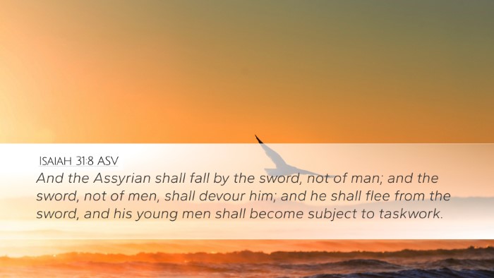 Isaiah 31:8 ASV Bible Verse Image