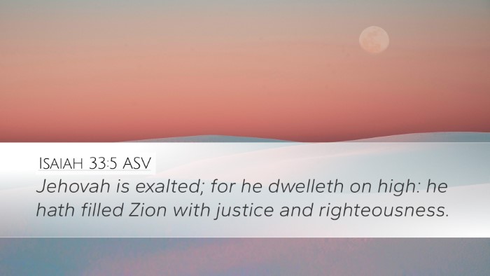 Isaiah 33:5 ASV Bible Verse Image