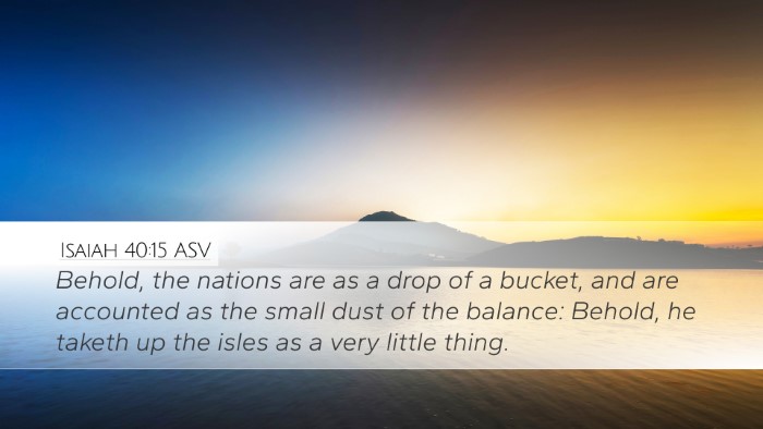 Isaiah 40:15 ASV Bible Verse Image