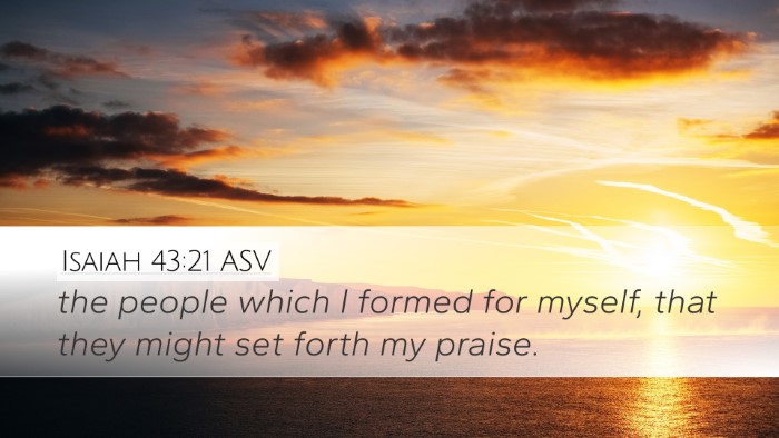 Isaiah 43:21 ASV Bible Verse Image