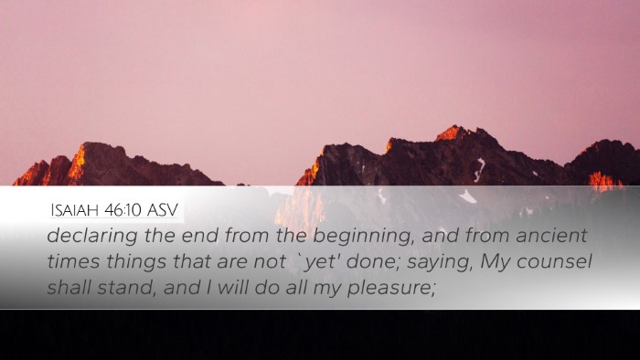 Isaiah 46:10 ASV Bible Verse Image