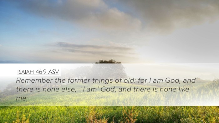 Isaiah 46:9 ASV Bible Verse Image