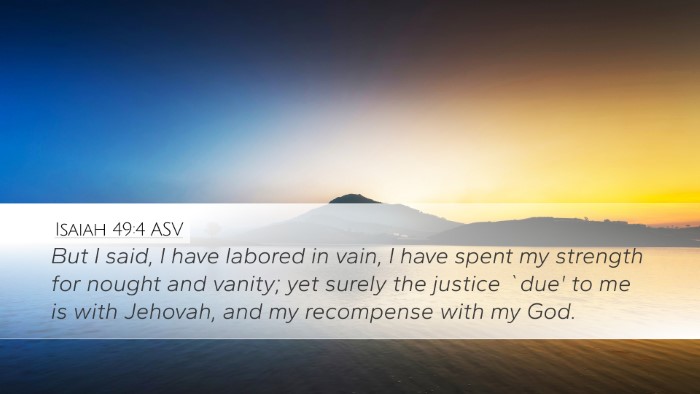 Isaiah 49:4 ASV Bible Verse Image
