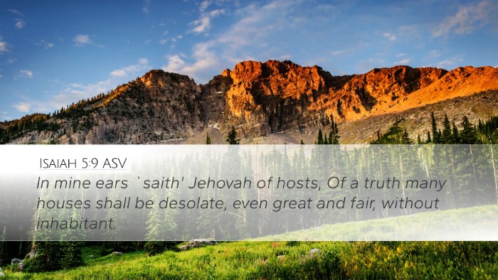 Isaiah 5:9 ASV Bible Verse Image