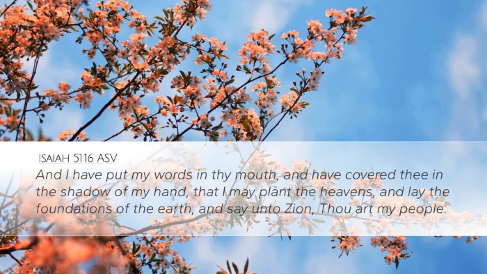 Isaiah 51:16 ASV Bible Verse Image