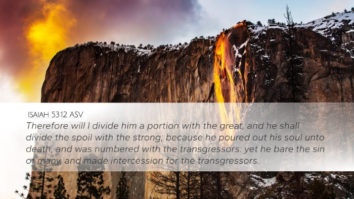Isaiah 53:12 ASV Bible Verse Image