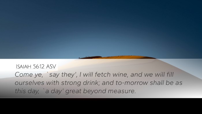 Isaiah 56:12 ASV Bible Verse Image