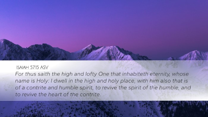 Isaiah 57:15 ASV Bible Verse Image