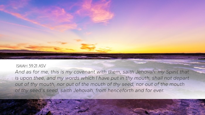 Isaiah 59:21 ASV Bible Verse Image