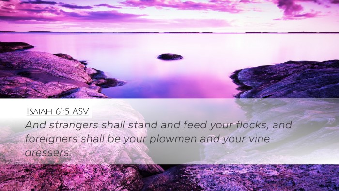 Isaiah 61:5 ASV Bible Verse Image