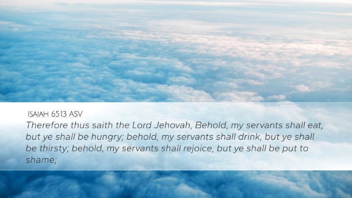 Isaiah 65:13 ASV Bible Verse Image