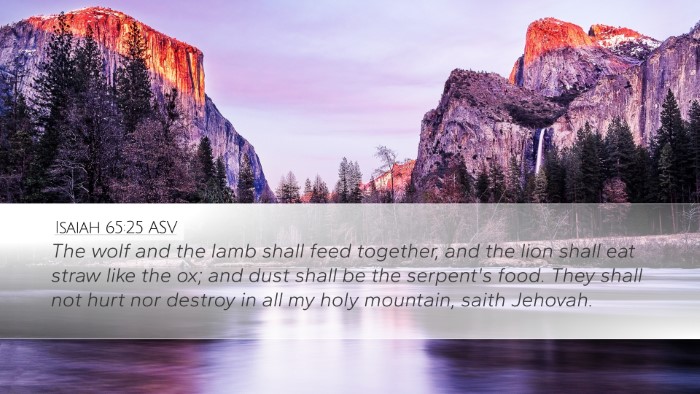 Isaiah 65:25 ASV Bible Verse Image
