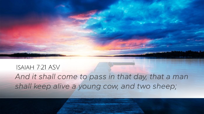 Isaiah 7:21 ASV Bible Verse Image