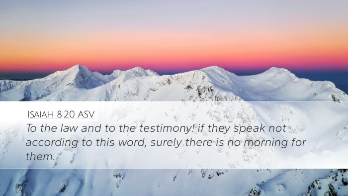 Isaiah 8:20 ASV Bible Verse Image