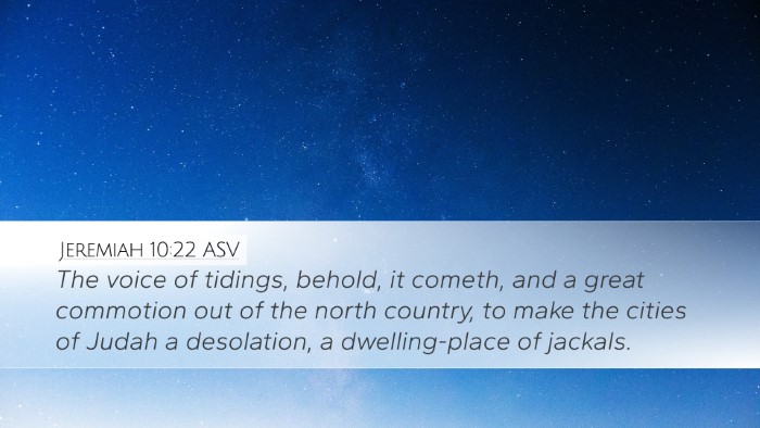 Jeremiah 10:22 ASV Bible Verse Image