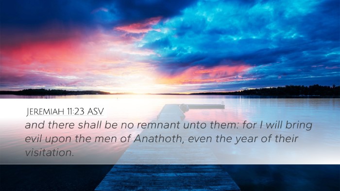 Jeremiah 11:23 ASV Bible Verse Image