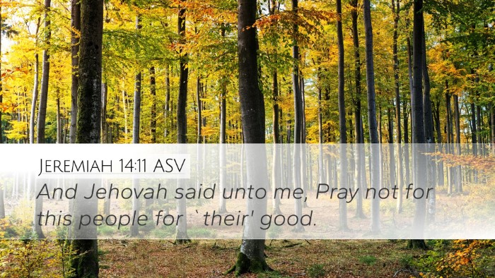 Jeremiah 14:11 ASV Bible Verse Image