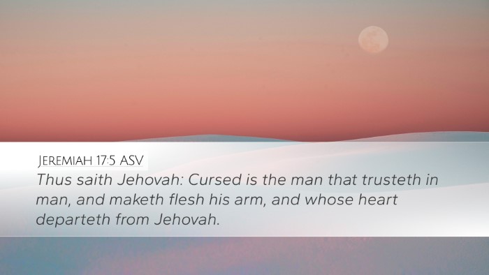 Jeremiah 17:5 ASV Bible Verse Image
