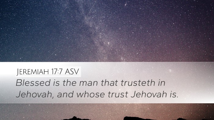 Jeremiah 17:7 ASV Bible Verse Image